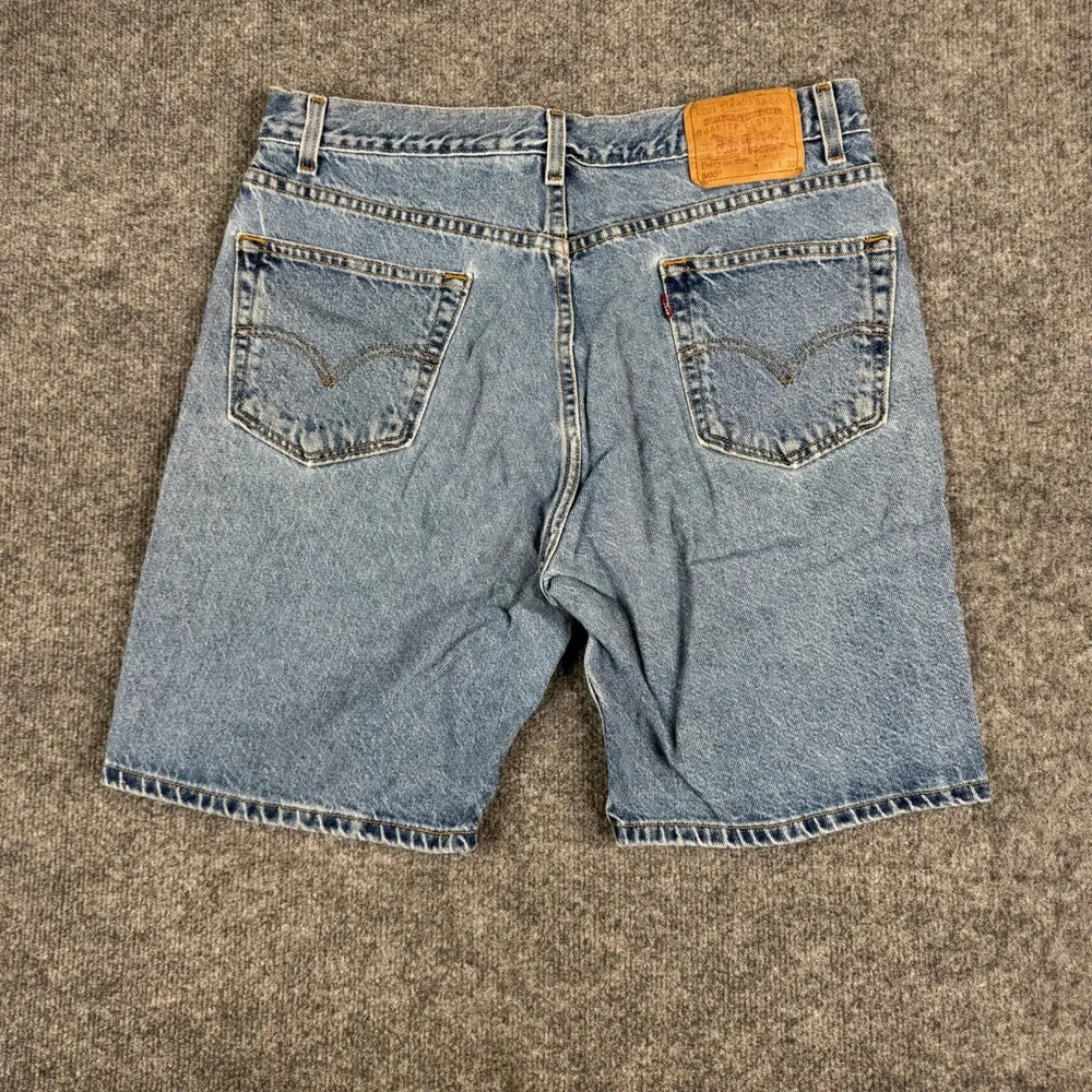 Levi's Denim Shorts Mens Size 36 Blue 505 Regular Fit Light Wash Cotton Casual